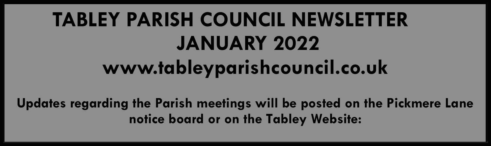 Tabley Parish Council Newsletter